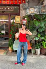 Áo Nữ TheBlueTshirt Daily Cami Top - Lụa Tổng Hợp Đỏ