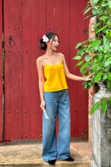 Áo Nữ TheBlueTshirt Daily Cami Top - Lụa Tổng Hợp Vàng Mustard