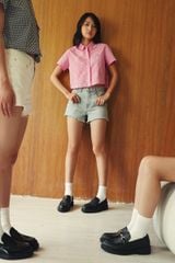 Áo Sơ Mi Nữ TheBlueTshirt BlueMade Boxy Shirt - Pink Gingham