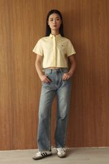 Áo Sơ Mi Nữ TheBlueTshirt Poplin Boxy Shirt - Yellow Cotton 110