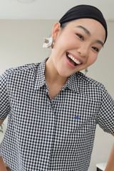 Áo Sơ Mi Nữ TheBlueTshirt BlueMade Boxy Shirt - Black Gingham