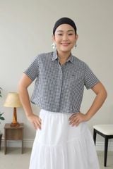 Áo Sơ Mi Nữ TheBlueTshirt BlueMade Boxy Shirt - Black Gingham