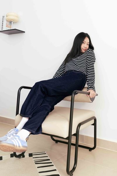 Áo Thun Nữ TheBlueTshirt Sọc New Favorite Tee - Black Stripe