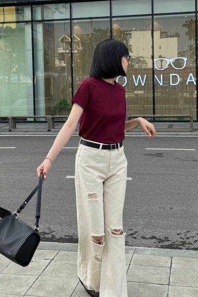 Áo Thun Nữ TheBlueTshirt Hero T - Red Wine