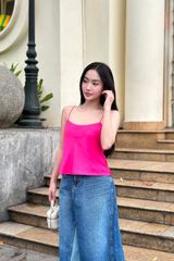 Áo Nữ TheBlueTshirt Daily Cami Top - Lụa Tổng Hợp Hồng Rose