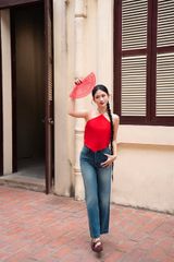 Yếm Nữ TheBlueTshirt Lụa Tơ Tằm Thiếu Nữ - Đỏ