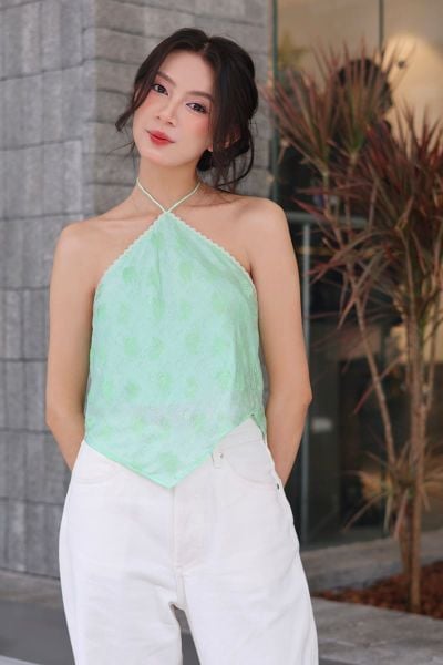 Yếm Nữ TheBlueTshirt Lụa Tơ Tằm Thiếu Nữ - Xanh Cốm