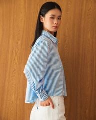 Áo Sơ Mi Nữ TheBlueTshirt Urban Shirt - Sky Blue Stripe