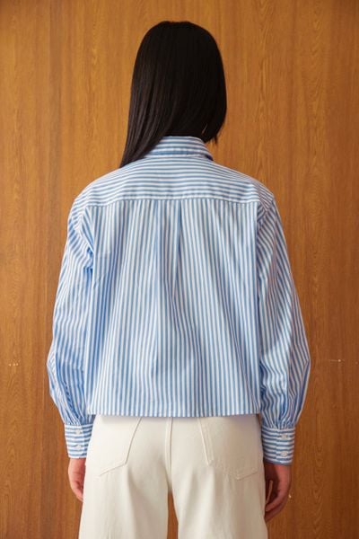Áo Sơ Mi Nữ TheBlueTshirt Urban Shirt - Sky Blue Stripe