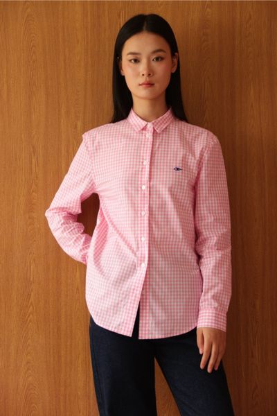 Áo Sơ Mi Nữ TheBlueTshirt The A Classic Shirt - Pink Gingham