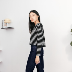 Áo Thun Nữ TheBlueTshirt Sọc New Favorite Tee - Black Stripe