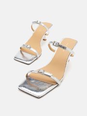 Giày Sandals Cao Gót Nữ Pazzion Augusta Buckled Strap Heel Sandals