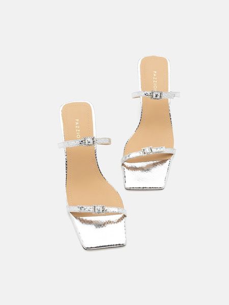 Giày Sandals Cao Gót Nữ Pazzion Augusta Buckled Strap Heel Sandals