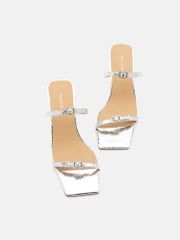 Giày Sandals Cao Gót Nữ Pazzion Augusta Buckled Strap Heel Sandals