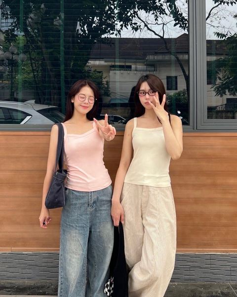 Áo Thun Nữ TheBlueTshirt 90s Tank - Pink Bamboo Cotton
