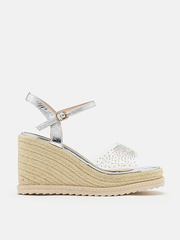 Giày sandals Pazzion Simone Crystal Embellished Wedges