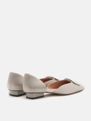 Giày Cao Gót Nữ Pazzion Beatrice Silver Square Buckle Heels