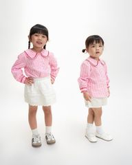Áo Sơ Mi Bé Gái TheBlueTshirt BlueKid Jessie Shirt - Pink Gingham