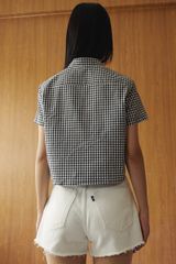 Áo Sơ Mi Nữ TheBlueTshirt BlueMade Boxy Shirt - Black Gingham