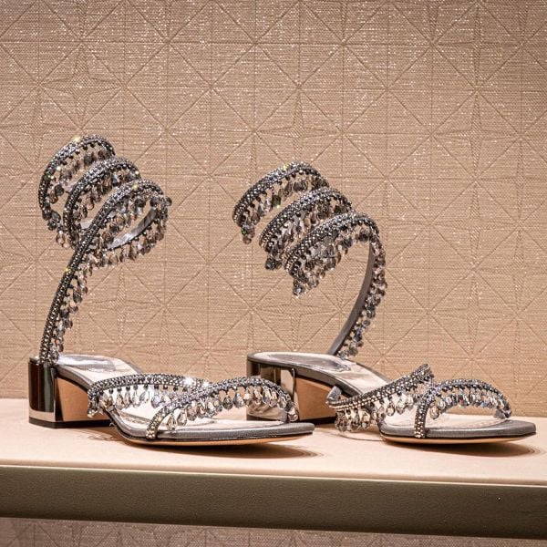 Giày Sandals Nữ Rene Caovilla Chandelier Crystal