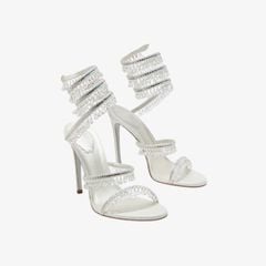 Giày Cao Gót Nữ Rene Caovilla Chandelier Ivory Sandal 105