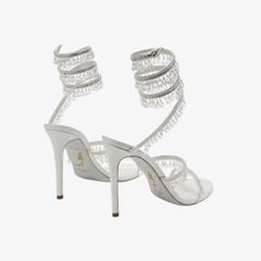 Giày Cao Gót Nữ Rene Caovilla Chandelier Ivory Sandal 105