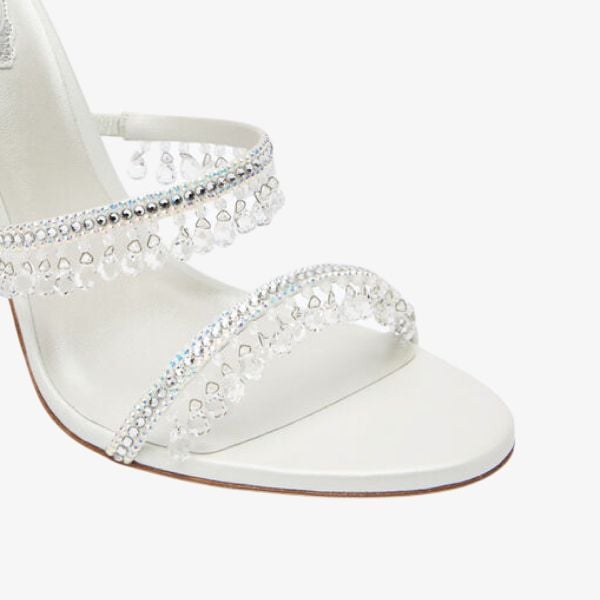 Giày Cao Gót Nữ Rene Caovilla Chandelier Ivory Sandal 105