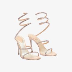 Giày Cao Gót Nữ Rene Caovilla Cleo Gold Sandal 105