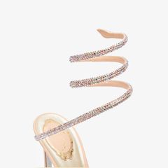 Giày Cao Gót Nữ Rene Caovilla Cleo Gold Sandal 105