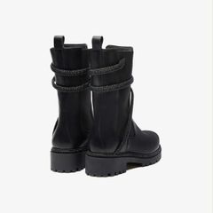 Giày Boots Nữ Rene Caovilla Cleo Crystal Black Bootie 25