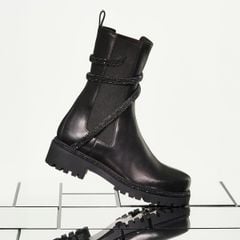 Giày Boots Nữ Rene Caovilla Cleo Crystal Black Bootie 25