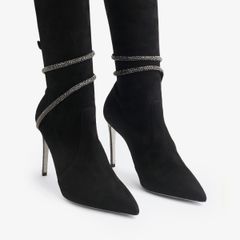 Giày Boots Nữ Rene Caovilla Suede Thigh-High Boots
