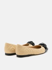 Giày Búp Bê Nữ Pazzion Floret Patent Toe Cap Quilted Flats