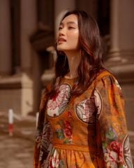 Đầm Linen F2 Vàng Nâu Autumn Charm