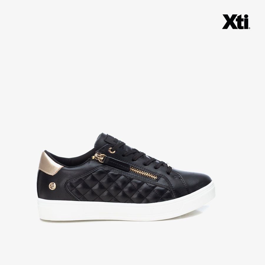 [Trưng bày] Giày Sneakers Nữ XTI Black Pu Ladies Shoes