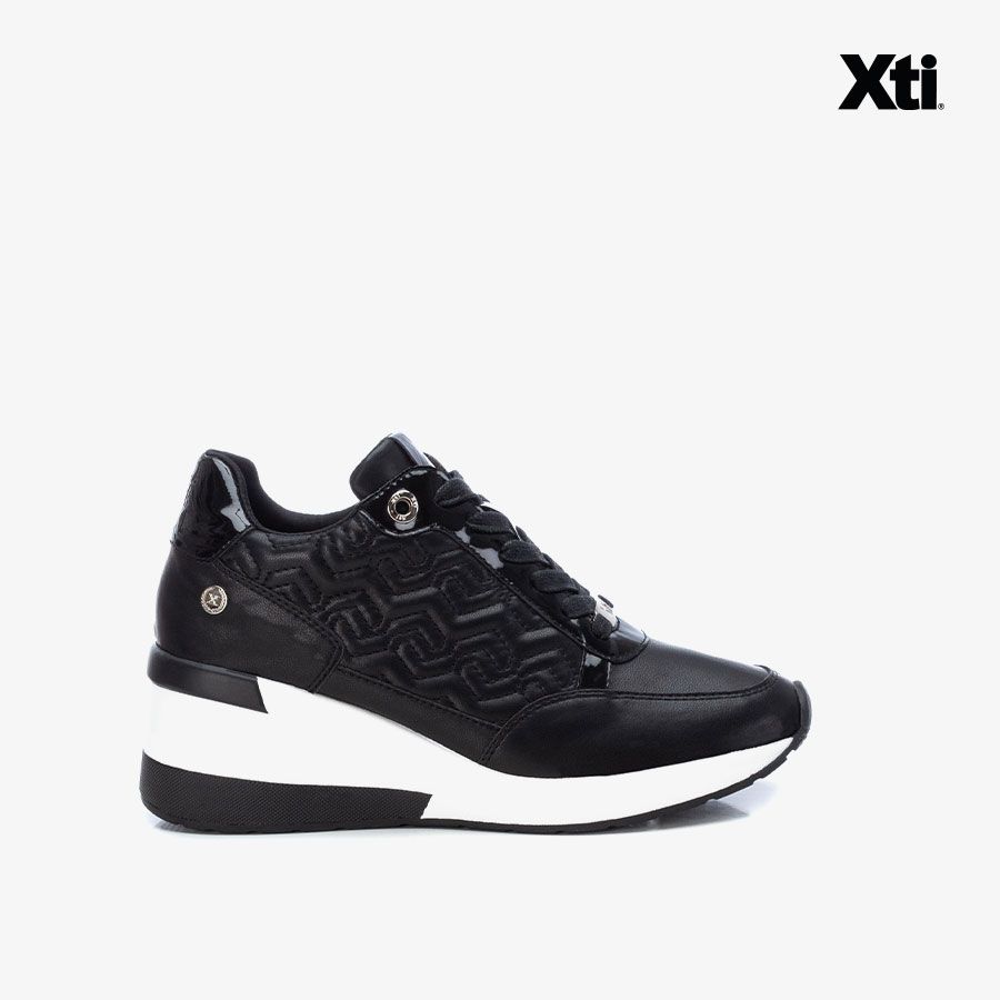 [Trưng bày] Giày Sneakers Nữ XTI Black Pu Ladies Shoes