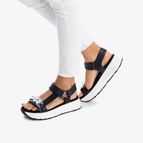 [Trưng bày] Giày Sandals Nữ XTI Black Pu Ladies