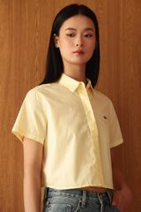 Áo Sơ Mi Nữ TheBlueTshirt Poplin Boxy Shirt - Yellow Cotton 110