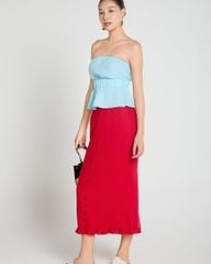 Chân Váy Nữ F2 Linen Đỏ A Touch Of Effortless Elegance