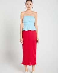 Chân Váy Nữ F2 Linen Đỏ A Touch Of Effortless Elegance