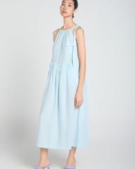 Đầm Nữ F2 Linen Xanh A Touch Of Effortless Elegance