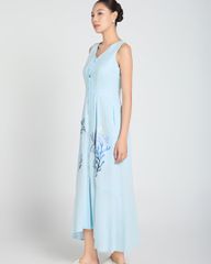 Đầm Nữ F2 Linen Xanh A Touch Of Effortless Elegance