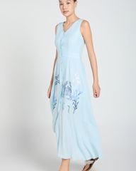 Đầm Nữ F2 Linen Xanh A Touch Of Effortless Elegance