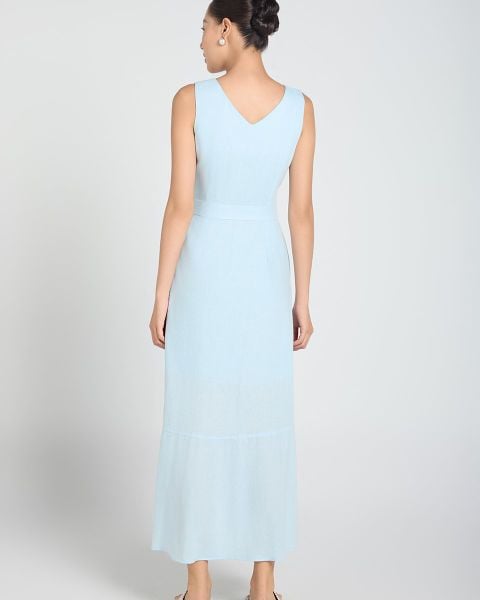 Đầm Nữ F2 Linen Xanh A Touch Of Effortless Elegance