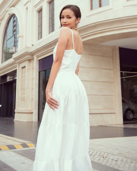 Đầm Linen Trắng City Girls