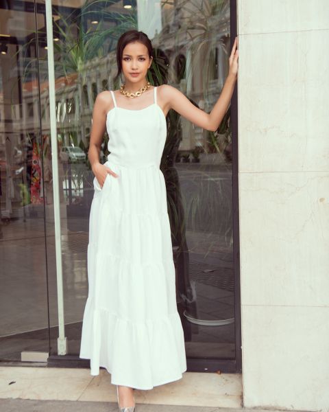 Đầm Linen Trắng City Girls