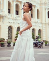 Đầm Linen Trắng City Girls