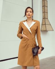 Đầm Lụa Nâu City Girls