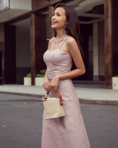 Đầm Linen Hồng City Girls