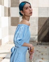 Đầm Linen Xanh City Girls